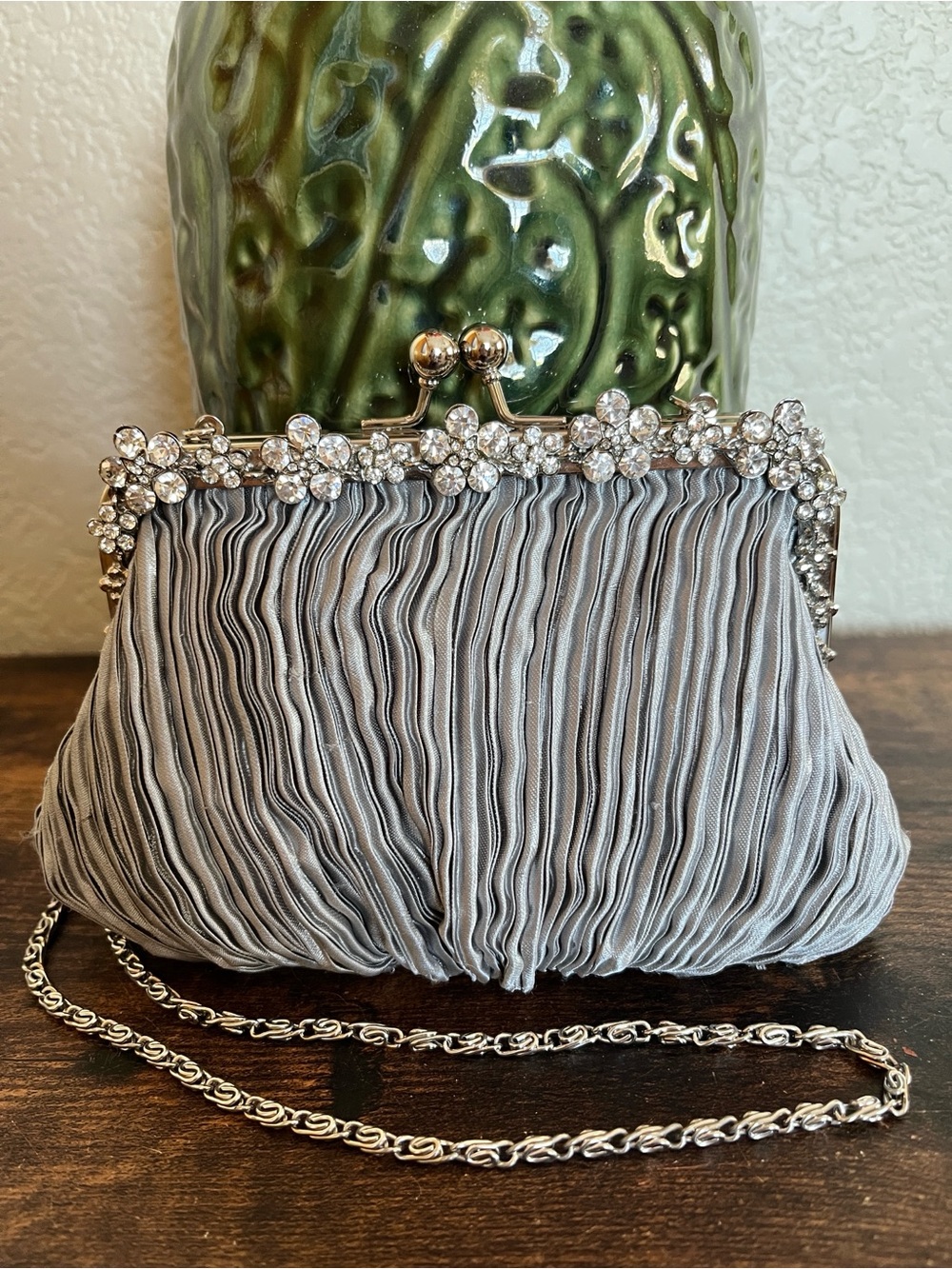 Jessica McClintock kisslock jewel evening bag